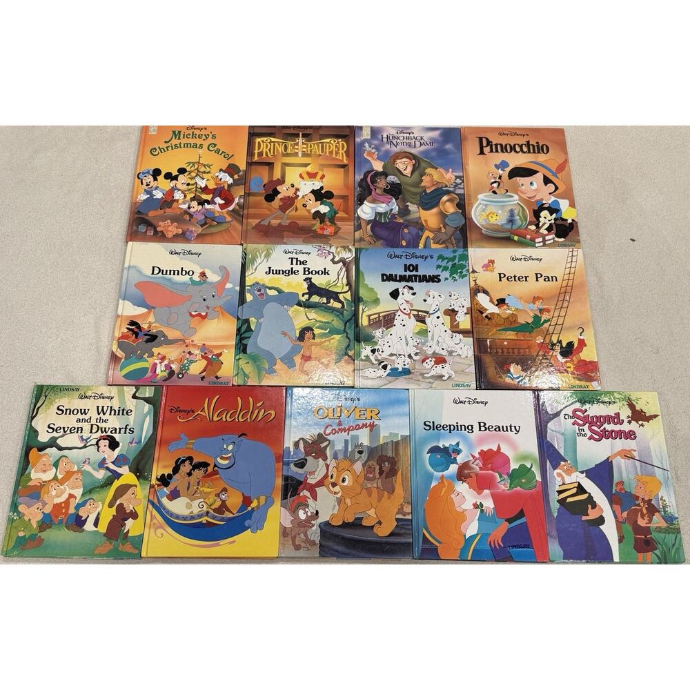 Lot of 13 Walt Disney Oversize Hardcover Books Gallery Classics